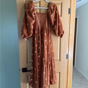 Free People Dahlia Embroidered Maxi Dress